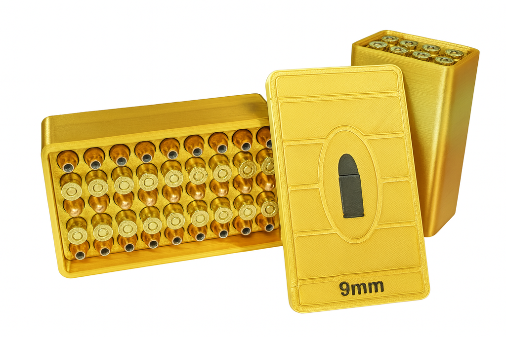 Premium 3D-printed 9mm Ammo Tray Holds 50 rounds