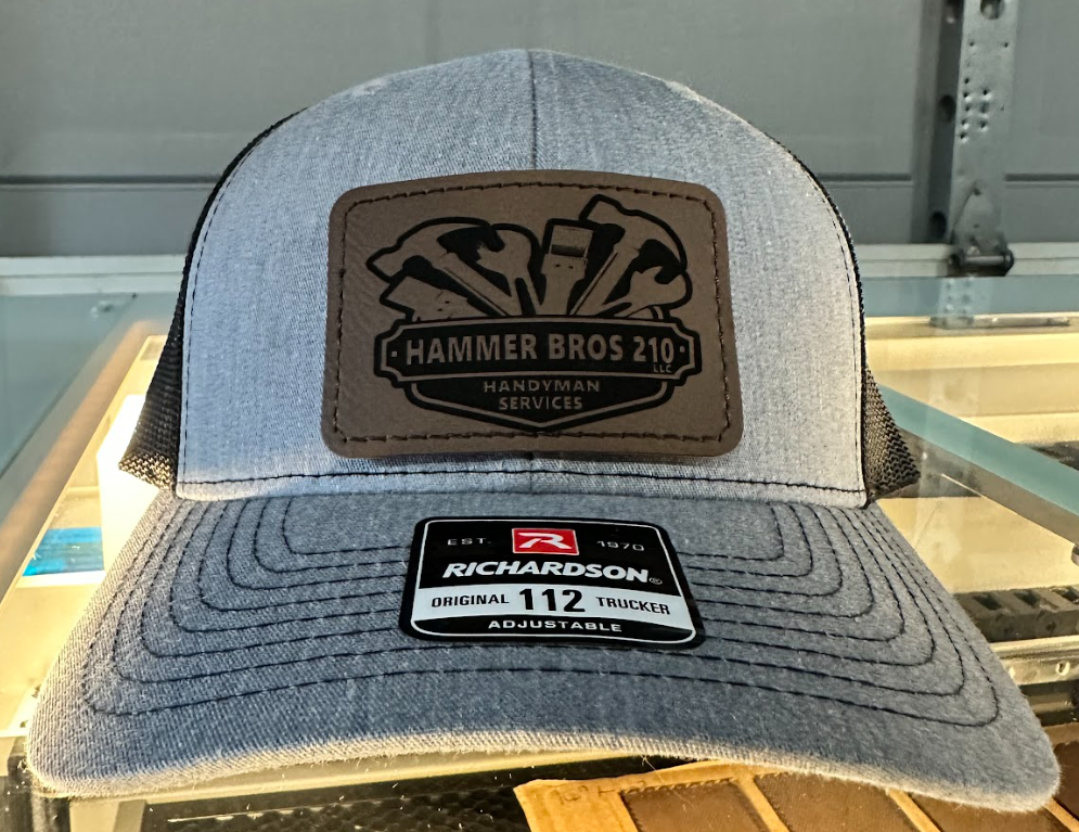 Custom Made Leather Hat Patches