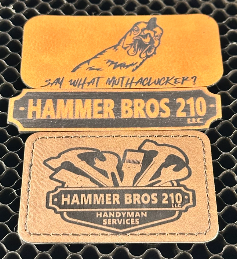 Custom Made Leather Hat Patches