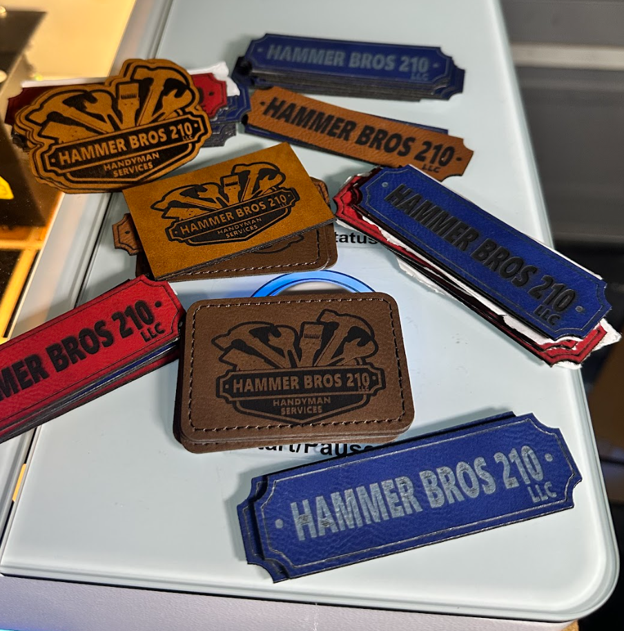 Custom Made Leather Hat Patches