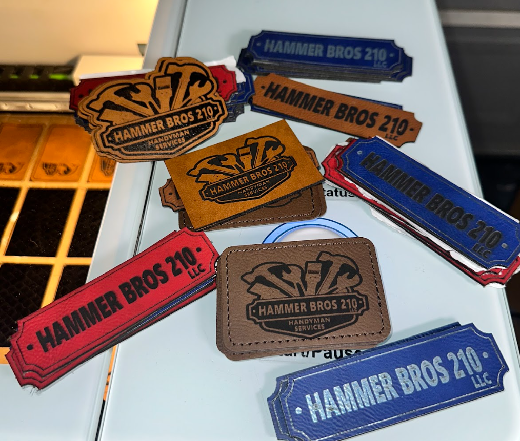 Custom Made Leather Hat Patches