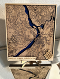 Custom 3D Wood Map of Your Hometown Laser Engraved!
