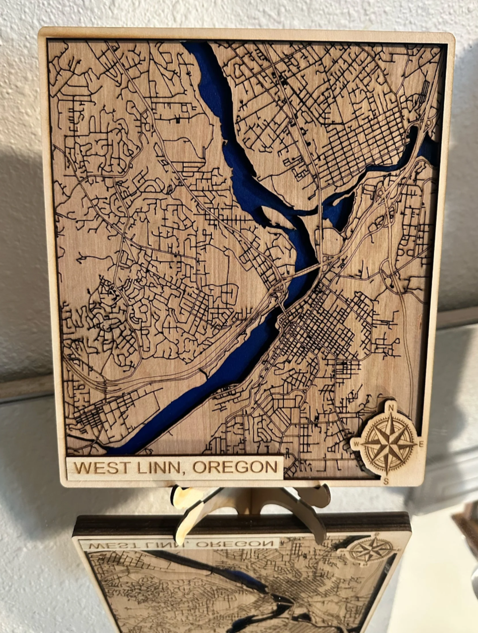 Custom 3D Wood Map of Your Hometown Laser Engraved!