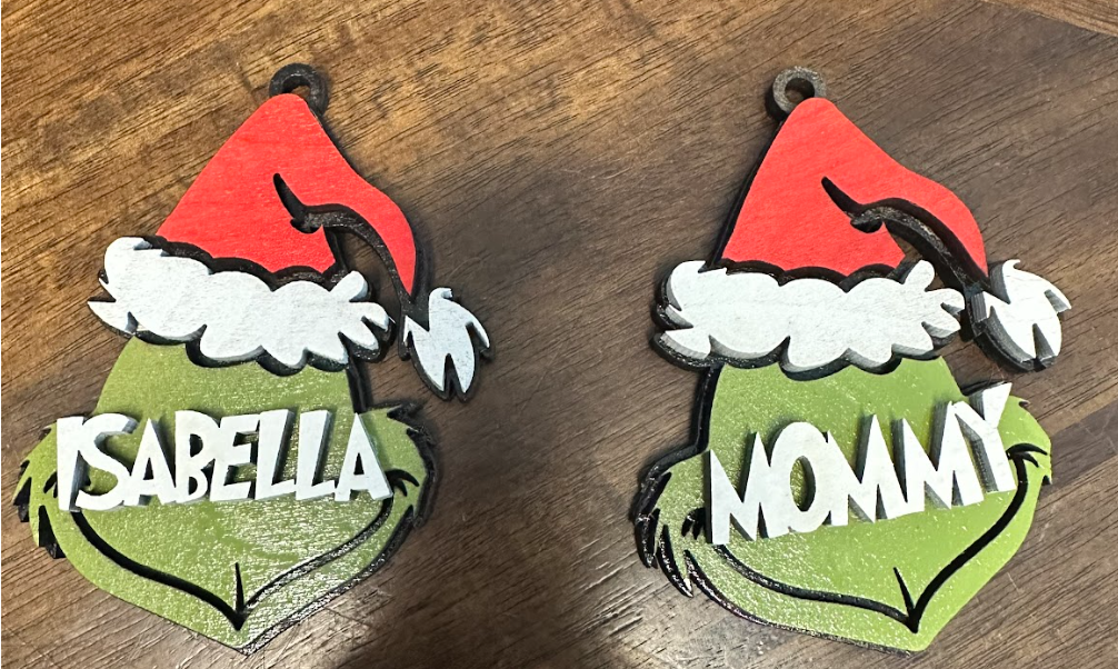 🎄 Custom Grinch Face Christmas Ornaments 🎄