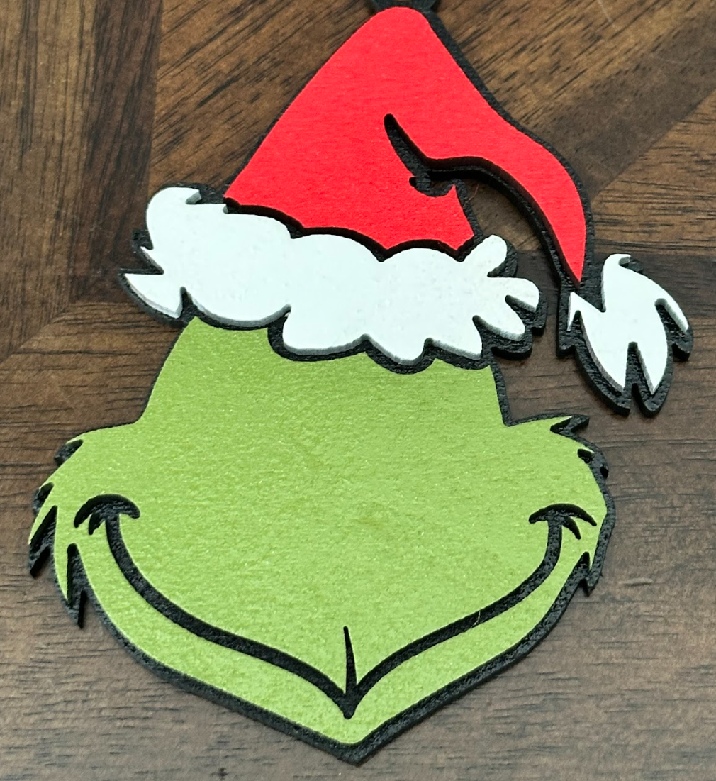 🎄 Custom Grinch Face Christmas Ornaments 🎄